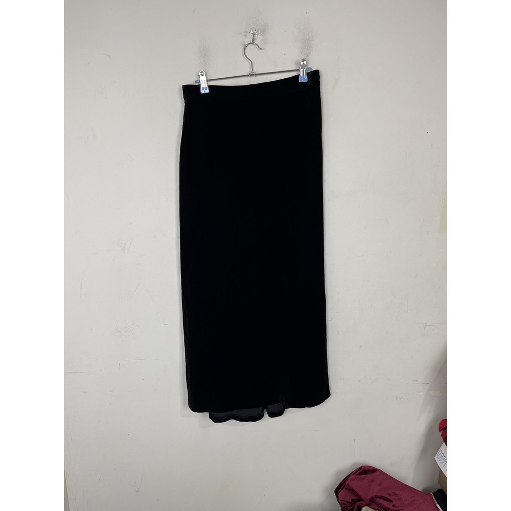 Jones New York Womens Skirt 10 Black Velvet Silk Blend Holiday Party Cocktail